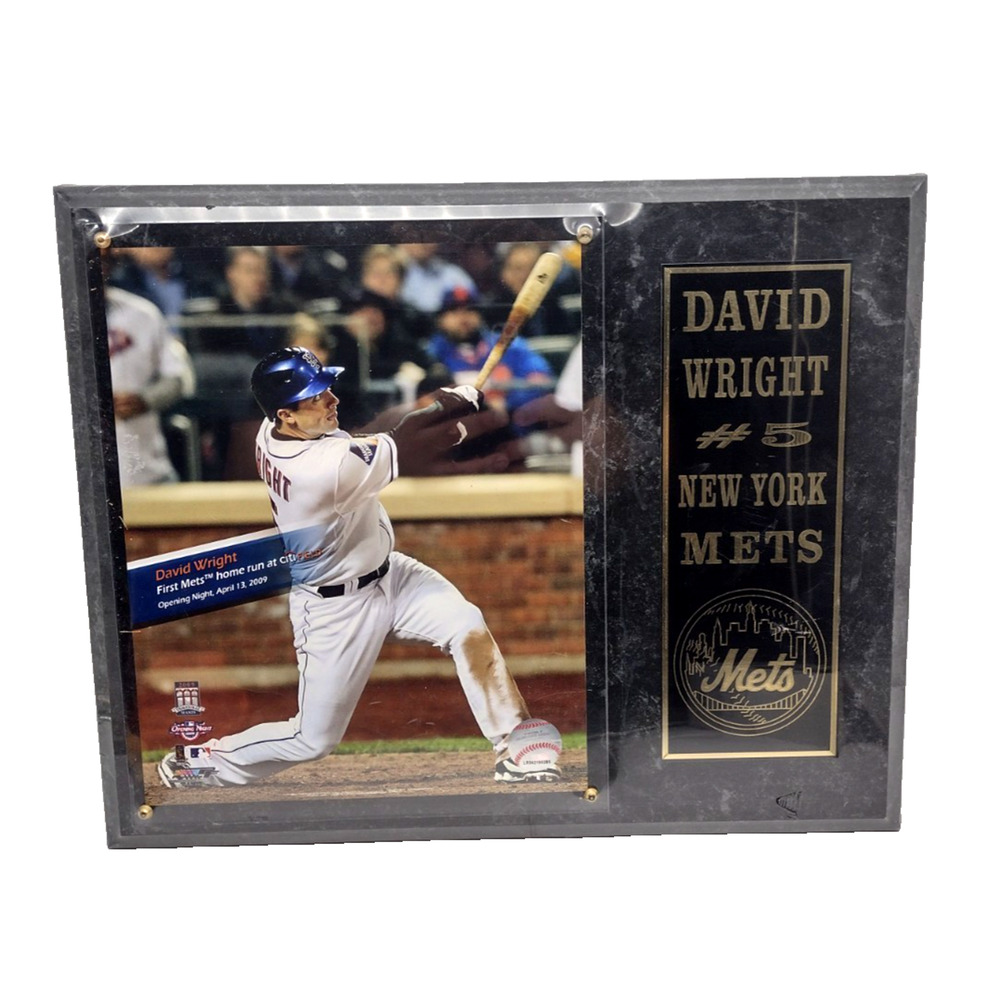 David Wright #5 New York METS Framed Plaque- Opening Night 2009 - Sealed